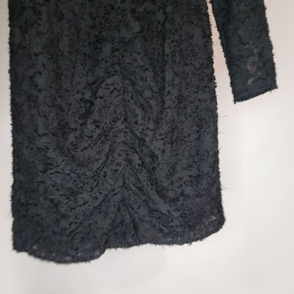 NWT WAYF Rae Puff Sleeve Rouche‎ Textured Mini Dres - Picture 10 of 14